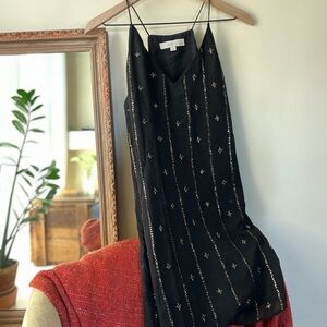 NYE Petite Sequin Strappy Dress | LOFT | Medium Petite